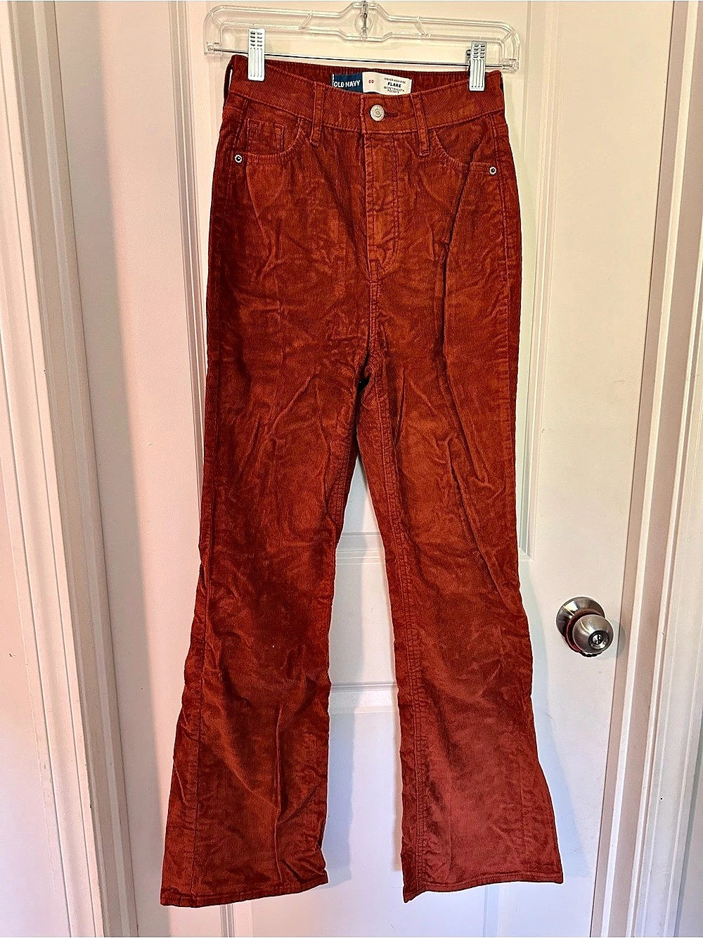 Old Navy Higher High-Rise Flare Corduroy Pants Brown 00